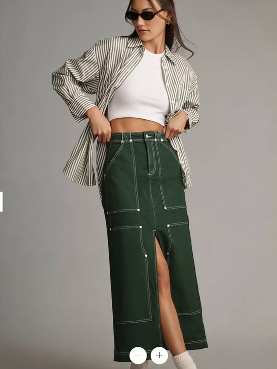 Anthropologie Dresses & Skirts - Pilcro Carpenter Green Maxi Skirt Size 2
